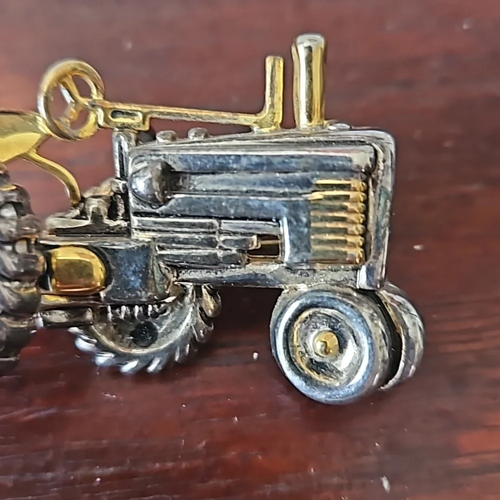 Vintage Best Signed Tractor Brooch or Pendant